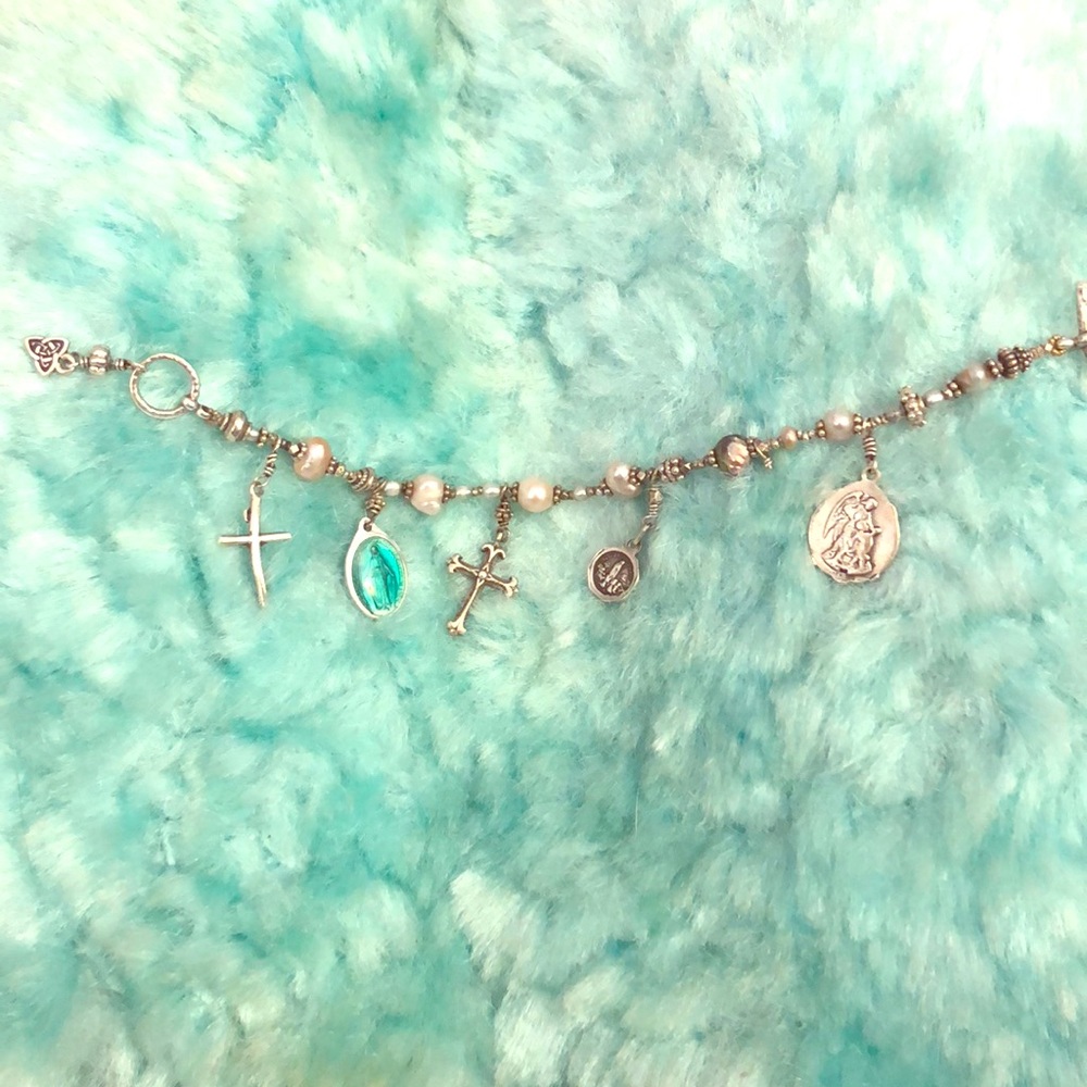Religious charm bracelet handmade